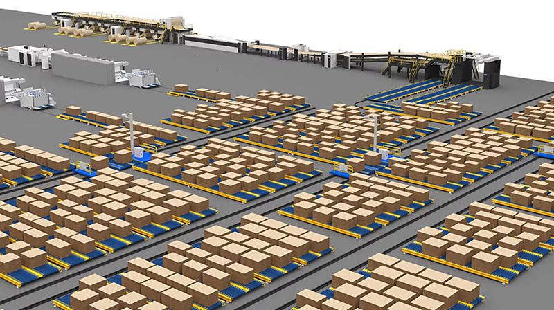 Planification du système intralogistique pour le carton ondulé