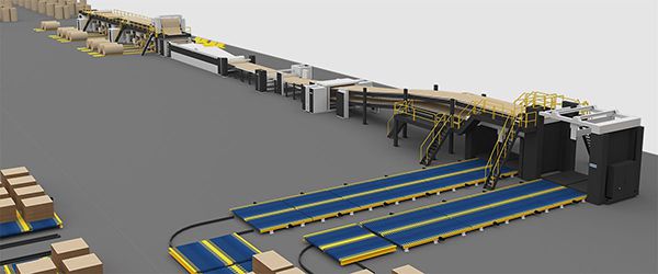 Système de convoyage de cartons ondulés